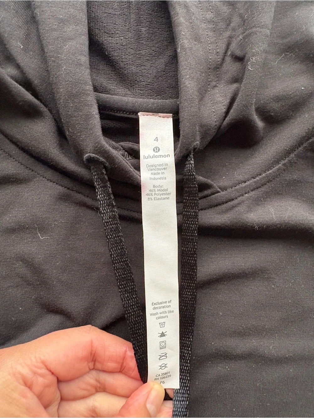 lululemon Sleeveless Black Hoodie Tank Top